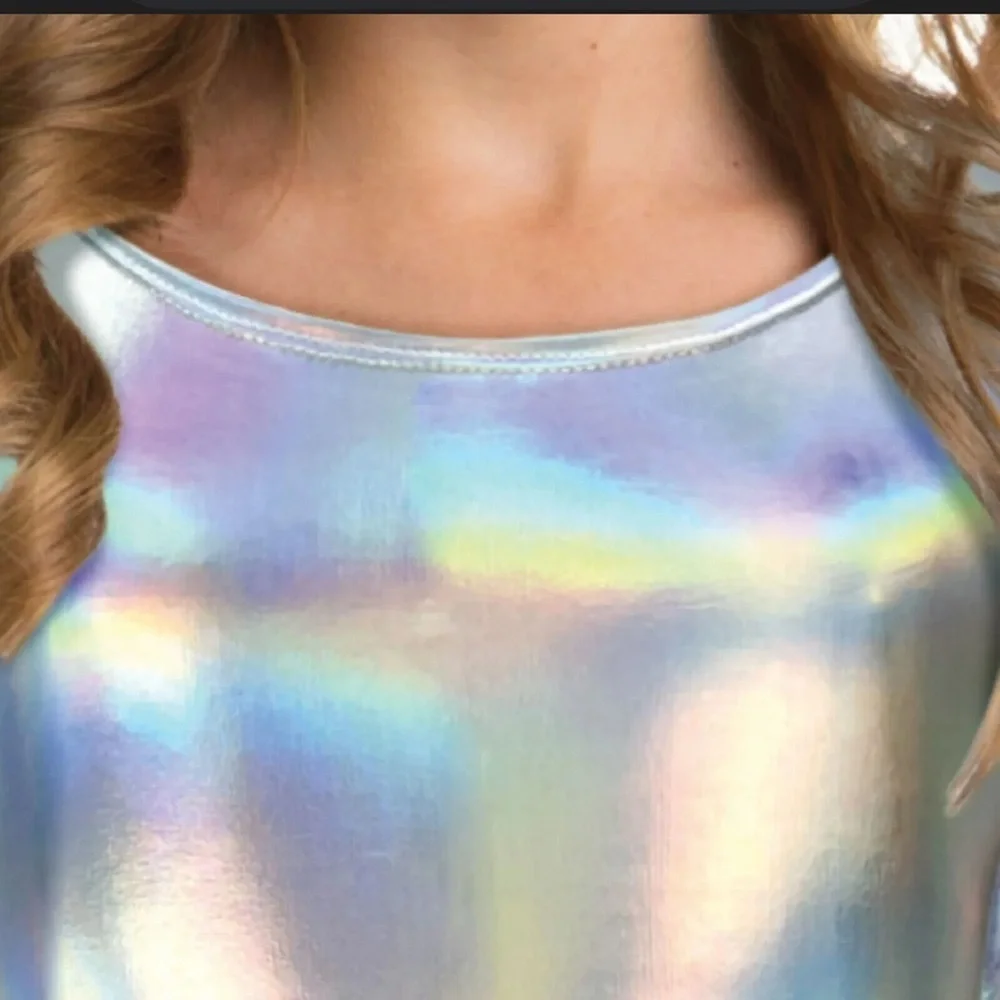 HALLOWEEN LONG SLEEVE LEOTARD SILVER
